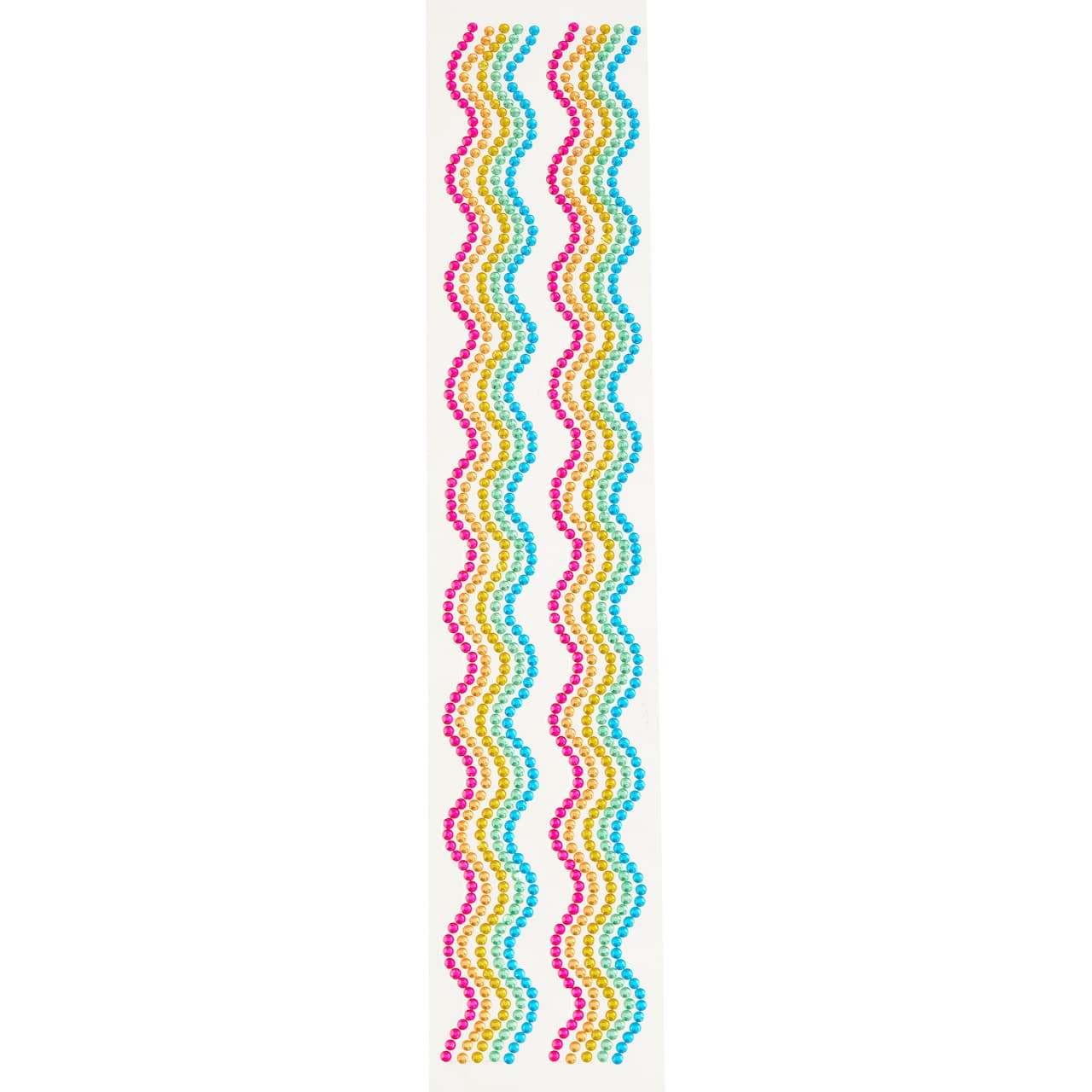 12 Packs: 2 ct. (24 total) Rainbow Wave Strip Bling Stickers by Recollections™